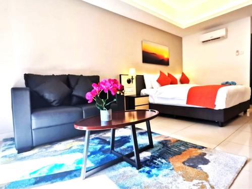Posezení v ubytování Premium 4pax Studio Hilltop in Genting Highlands # Mountain View