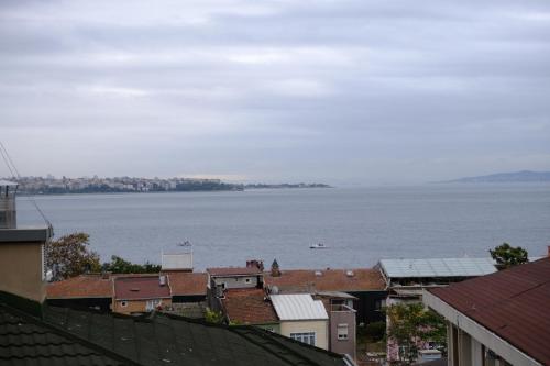 a view of the water from the roofs of buildings at Agora Guesthouse in Istanbul
