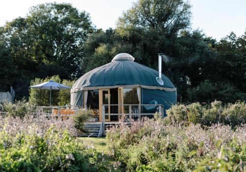 Zahrada ubytování Tree Field Yurt at Moor Farm