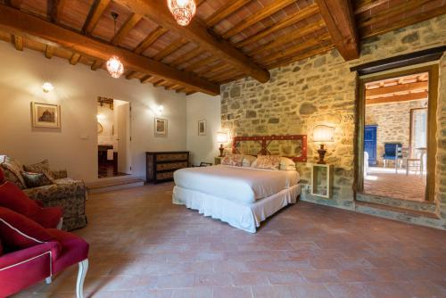 Ένα ή περισσότερα κρεβάτια σε δωμάτιο στο Villa San Cresci