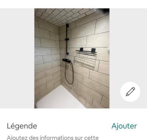 W łazience znajduje się prysznic. w obiekcie Anna w mieście Pléboulle