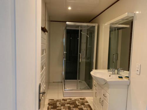 Koupelna v ubytování Magnifique bas de villa deux chambres situé prés des plages et du golf