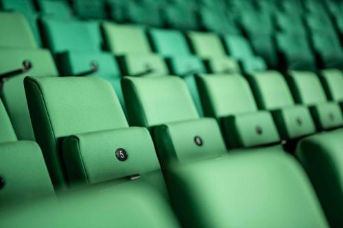 a close up of a green computer keyboard at Radisson Blu Waterfront Hotel, Stockholm in Stockholm