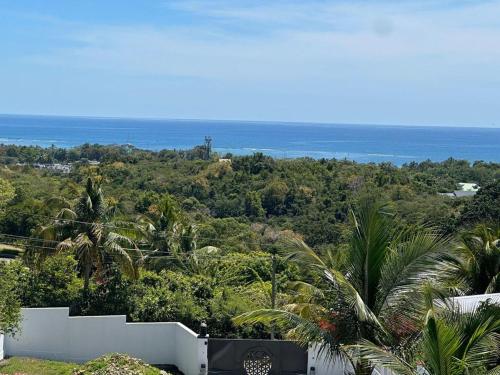 a view of the ocean from a house at VILLA 3 GRANDE CHAMBRES 4 étoiles in Sainte-Anne