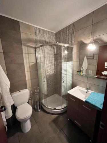 A bathroom at Iolkos Hotel Apartments