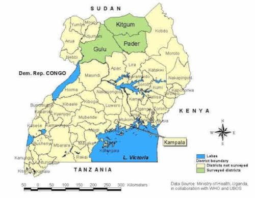 a map of the african continent and its capitals at KareBer Deluxe - Gulu - Uganda in Gulu