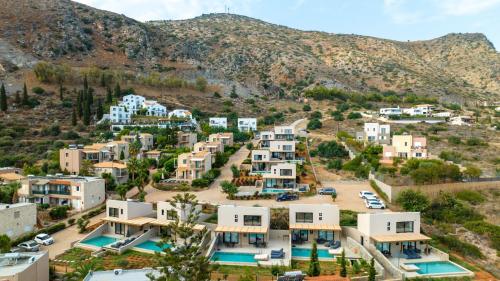 an aerial view of a village with houses at Marni Village in Hersonissos