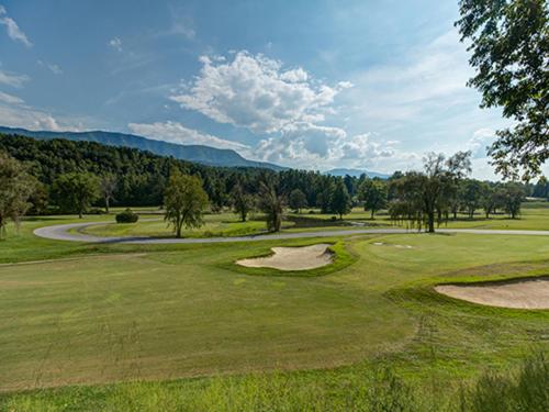 an aerial view of a golf course at Edens View in Gatlinburg