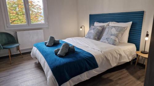 Postel nebo postele na pokoji v ubytování Le Cosy des Marronniers - 6 Pers