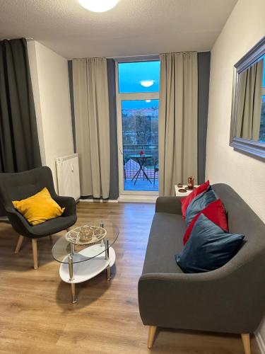 Χώρος καθιστικού στο Ferienwohnung BX
