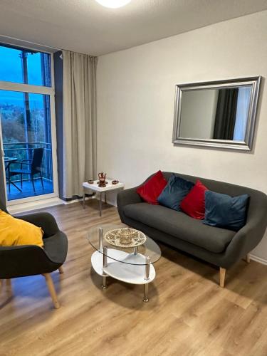 Χώρος καθιστικού στο Ferienwohnung BX