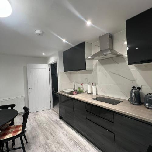 a kitchen with a sink and a counter top at Bree and Geesi in Birmingham