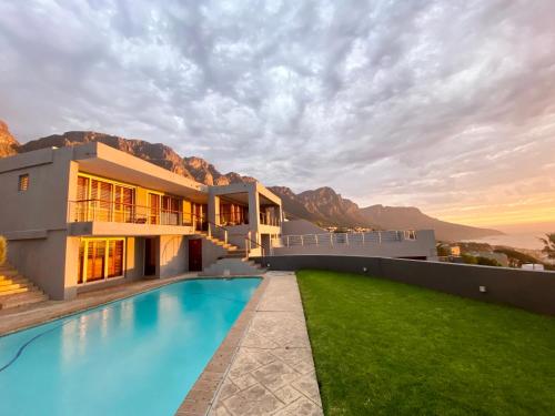 a view of a house with a swimming pool at a V I E W or 2 in Cape Town