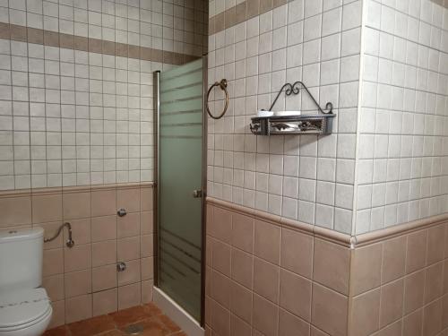 bagno con doccia e servizi igienici di Cortijo el Cercadillo a Bedmar
