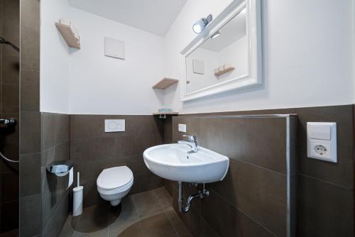 a bathroom with a sink and a toilet at Apartment 104 in Feldberg