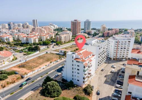 En generel havudsigt eller havudsigten taget fra lejligheden