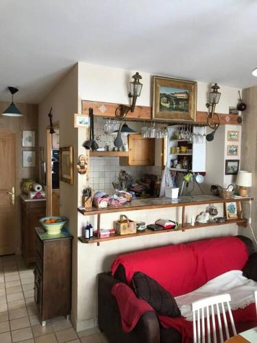 Kuchyň nebo kuchyňský kout v ubytování Appart. tout équipé à Villard-Reculas Alpe d'Huez