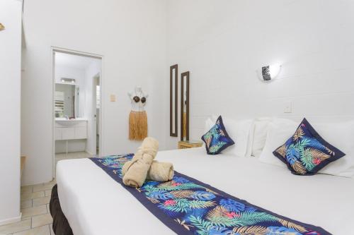 Postel nebo postele na pokoji v ubytování Rarotonga Daydreamer Escape