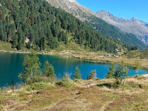 a view of a lake in the mountains at APPARTEMENT EBERHARTER Conny in Zell am Ziller