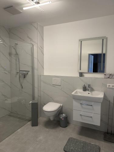 Ένα μπάνιο στο Willma Apartmenthaus
