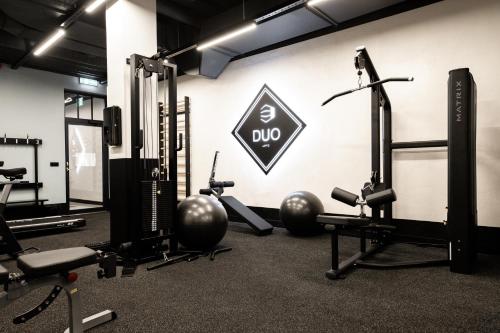 Pusat kecergasan dan/atau kemudahan kecergasan di Tempus Te Premium Duo Lofts Tartu - private cinema, gym and terrace
