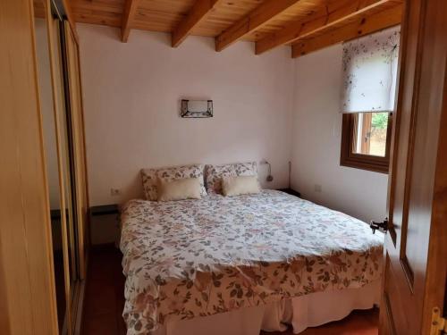 a bedroom with a bed in a room with a window at Casa Regina in Icod de los Vinos