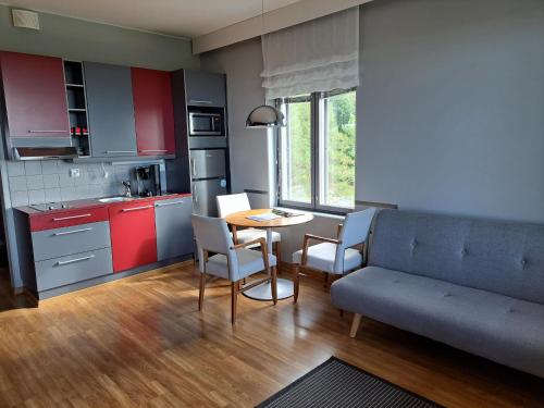 Η κουζίνα ή μικρή κουζίνα στο Aparthotel Simpsiönkullas