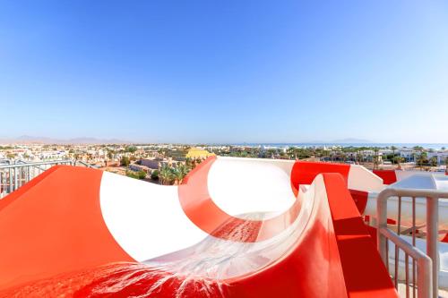 a view of a skate park on a balcony at Pickalbatros Aqua Park Sharm El Sheikh in Sharm El Sheikh
