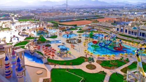 an aerial view of a water park at Pickalbatros Aqua Park Sharm El Sheikh in Sharm El Sheikh