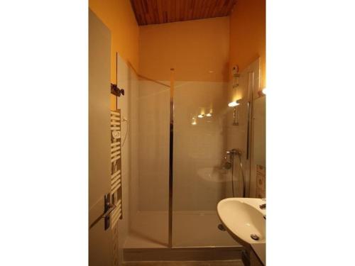 ラルプ・デュエズにあるAppartement Huez, 1 pièce, 4 personnes - FR-1-405-43のバスルーム(シャワー、シンク付)