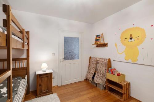 Postel nebo postele na pokoji v ubytování Haus Löwen