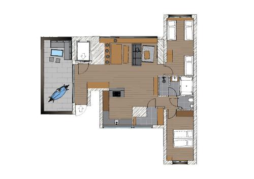 a floor plan of a house at Alpine Homes - Hopfgarten in Hopfgarten im Brixental