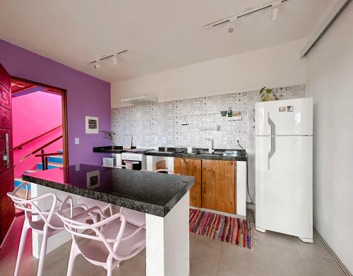 Nhà bếp/bếp nhỏ tại Vila Real Apartamentos