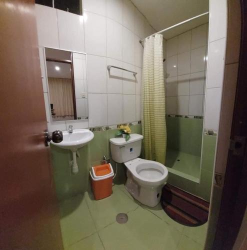 Vonios kambarys apgyvendinimo įstaigoje Hospedaje de Joce