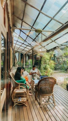 Χώρος καθιστικού στο Bukit Raya Guesthouse