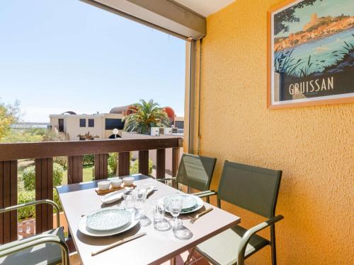 T2 climatisé près plage, parking, cuisine tout équipée, balcon - Gruissan - FR-1-409-227