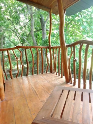 Ein Balkon oder eine Terrasse in der Unterkunft Thought Blooming