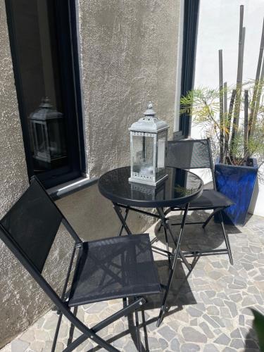 Balkoni atau teres di Maison d'hôtes Romarine