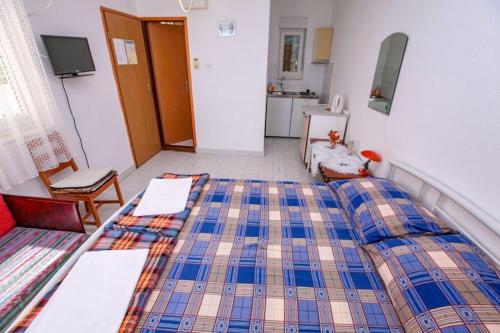 Posteľ alebo postele v izbe v ubytovaní Studioapartment Podaca 3676-2