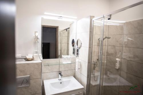 Salle de bains dans l'établissement Selfness Hotel Vadvirág Mátraszentimre