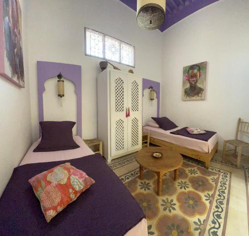 Riad Sidi Magdoulにあるベッド