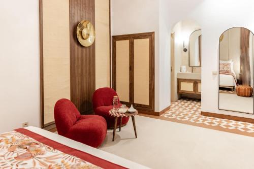 Letto o letti in una camera di Riad Nyla Wellness and Spa