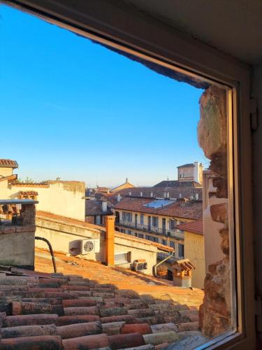 a view from the window of a building at Le Stanze del Cardinale in Pavia