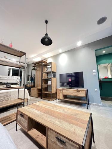Η κουζίνα ή μικρή κουζίνα στο Modern apartment in the heart of the city