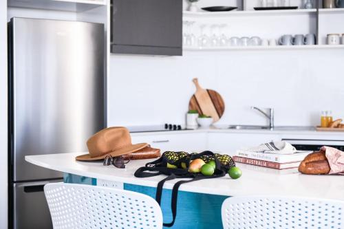 Dapur atau dapur kecil di Pacific Dawn on the Beach