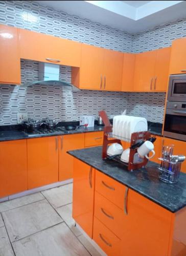 Kuchyň nebo kuchyňský kout v ubytování Nachisi Residence