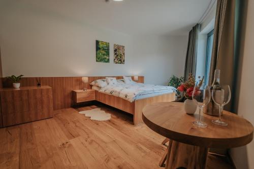 Un ou plusieurs lits dans un hébergement de l'établissement Apartmány Kurovický lom