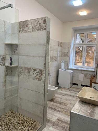 Ett badrum på Apartment Carlsbad