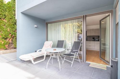 Kawasan patio atau luaran di EG Wohnung für max 5 Personen