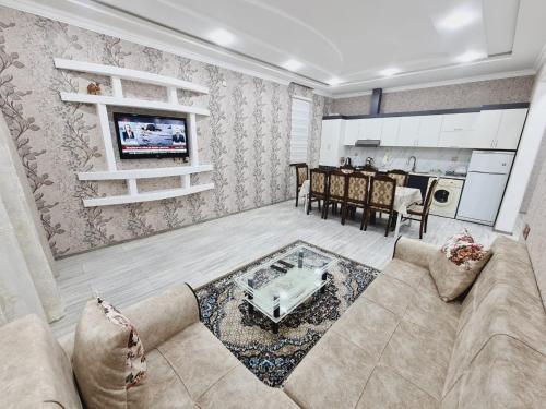 White Luxry villa one tesisinde bir oturma alanı